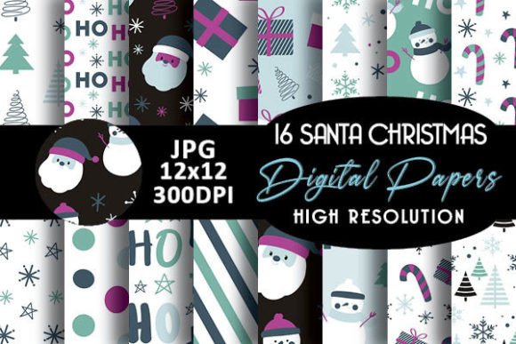 Cold Winter Santa Christmas Patterns