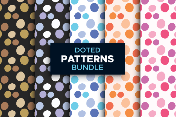 Dotted Seamless Patterns Bundle Colorful