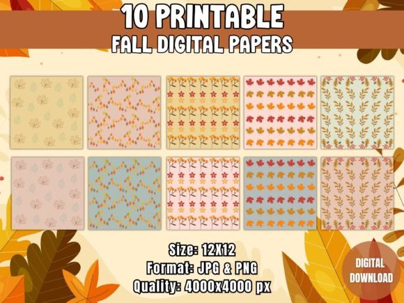 Fall Digital Paper Patterns