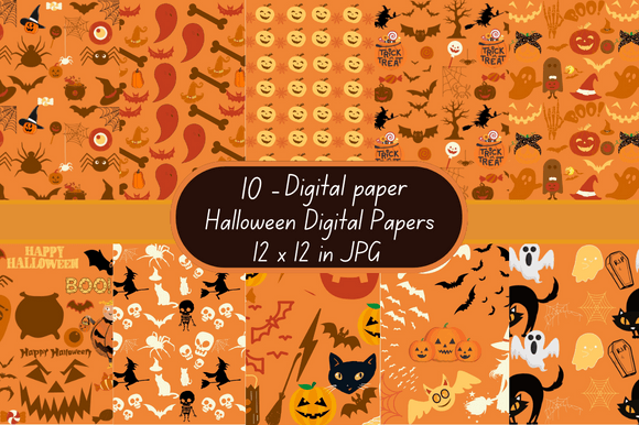 Orange Halloween Patterns