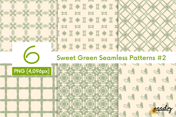 Sweet Green Seamless Patterns Set: Versatile Digital Textures for Every Creative Need