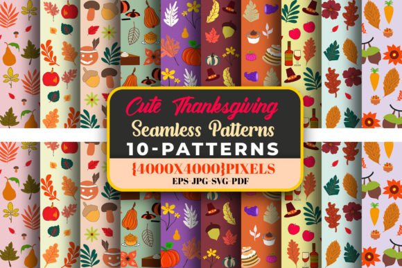 Thanksgiving Day Seamless Patterns-V01: The Ultimate Creative Resource for Crafters & Designers