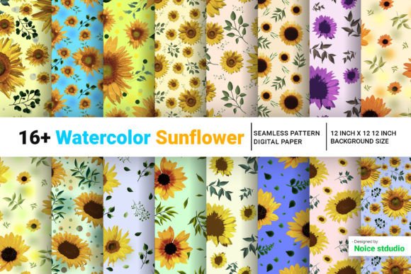 Watercolor Sunflower Patterns Bundle: A Practical Resource for Designers and Makers